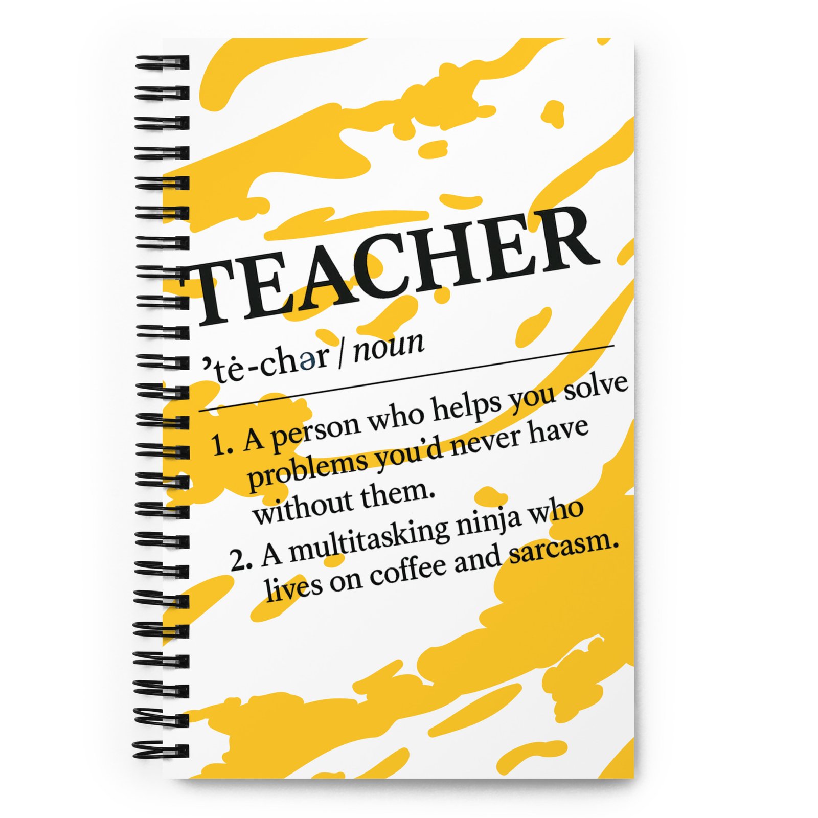 Define Teacher Spiral notebook